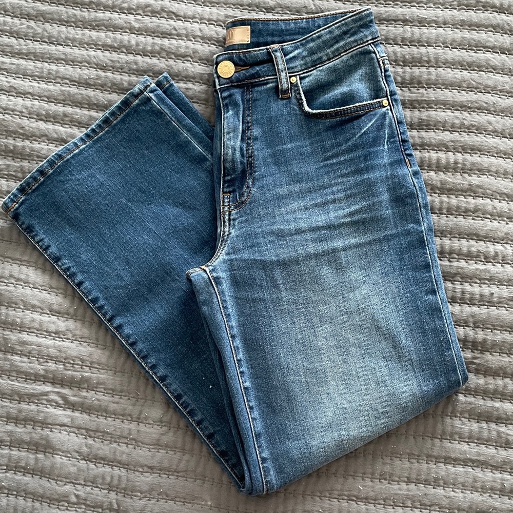 Kut from the Kloth jeans 0 blue charlotte wide leg high rise denim baggy loose